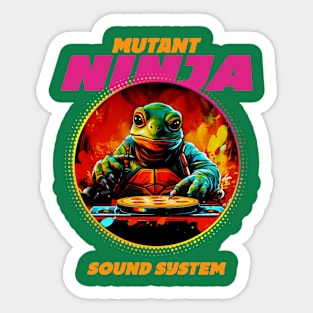 Mutant Ninja Sound System Turtle DJ Sticker